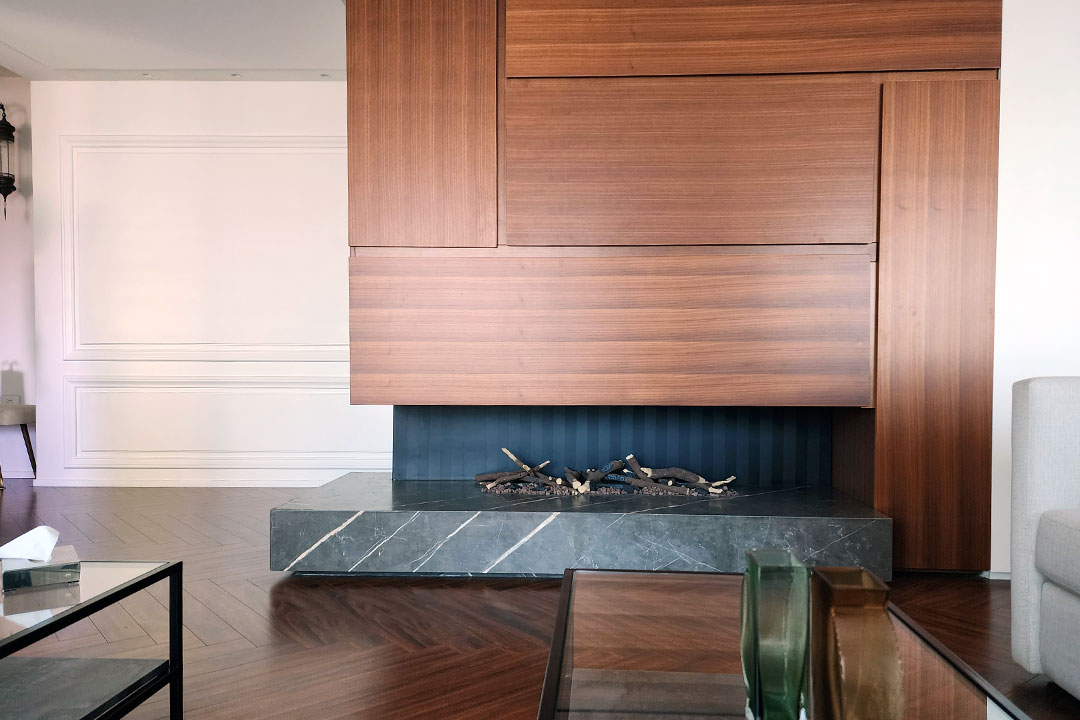 Dafa Corner Open Gas Fireplace Corner Gas Fireplace